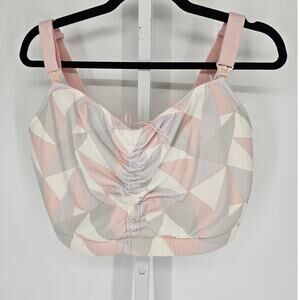 Royce Lingerie Womens Cream Pink Purple Non Wired Nursing Bra 40HH NEW